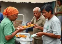 distribuição de coxinhas grátis