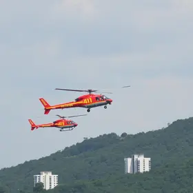 helicópteros na Faria Lima