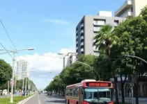 obra da Sabesp em Santos