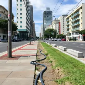 recuperação de calçadas e fiação elétrica subterrânea